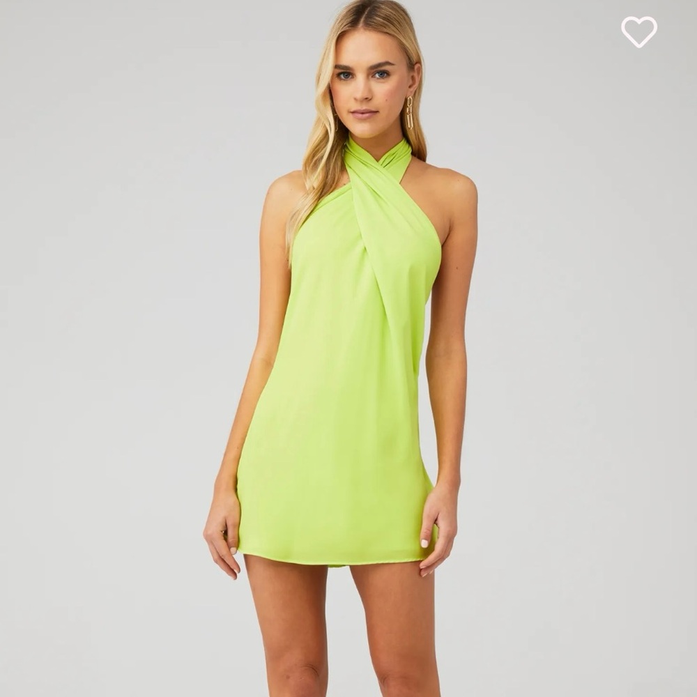 Lime green show me your mu mu dress. Backless. Never worn